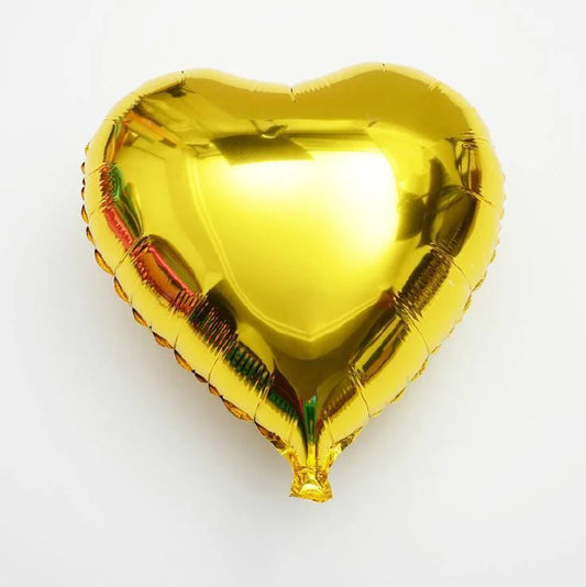 Gold Heart Shape Foil Balloon Set of 2pcs