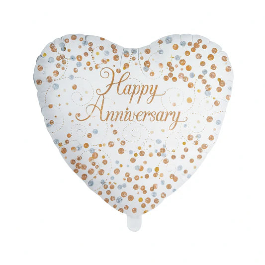 Happy Anniversary Heart Shape Foil Balloon