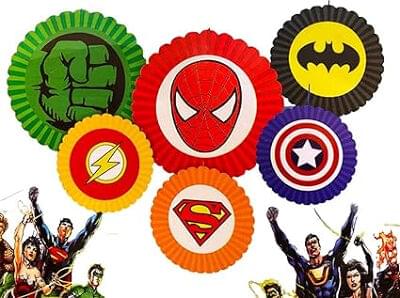 Avenger Theme Paper Fan Backdrop