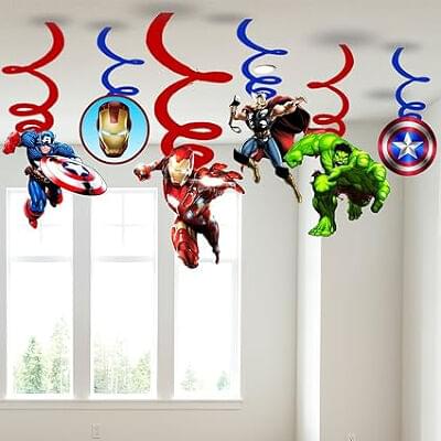 Avengers Hanging Swirl Decorations Pack