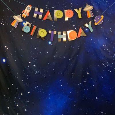 Space Birthday Banner
