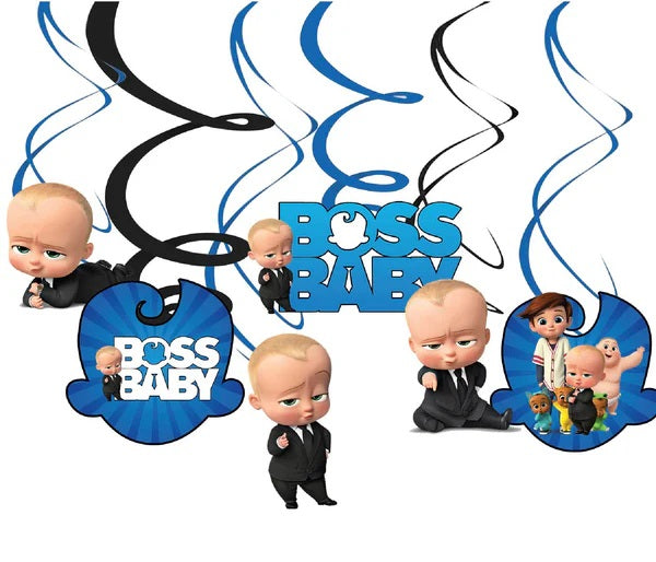 Boss Baby Hanging Swirl Decorations Pack