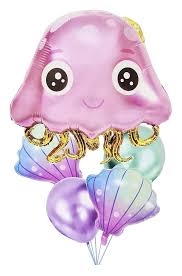 Jellyfish  Foil Balloons Set of 5