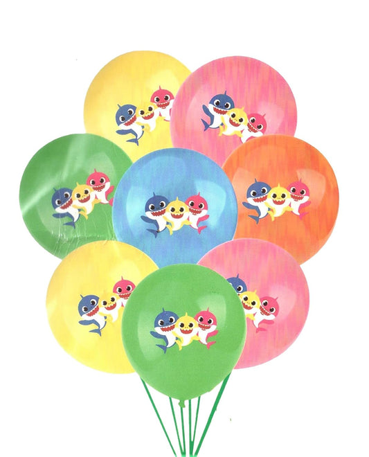Baby Shark Balloons pack of 10