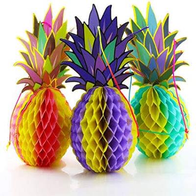 Paper Pineapples-Multi Color Set of 3