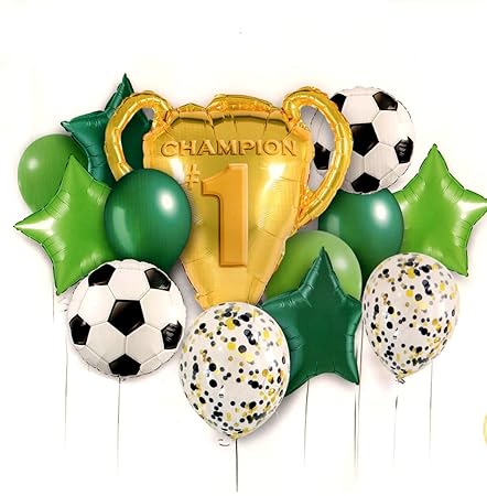 Football and Stars Foil Balloon  Set of 13 pcs