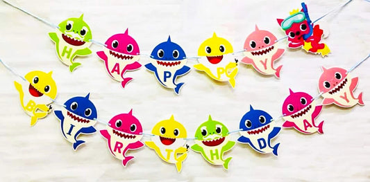 Baby Shark Happy Birthday Banner