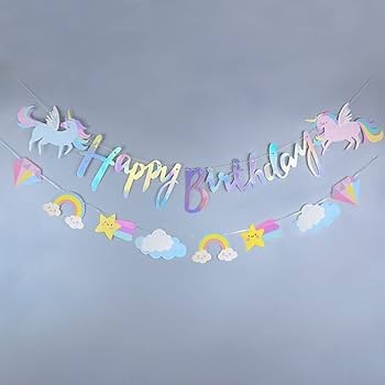 Unicorn Birthday Banner