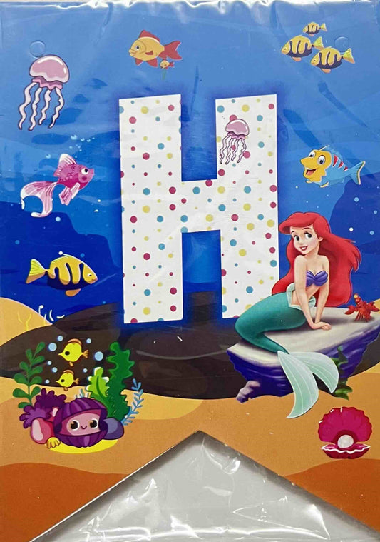 Mermaid Happy Birthday Banner