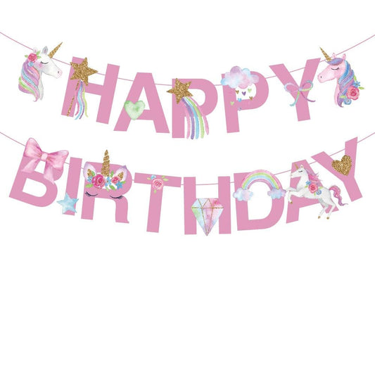 Unicorn Birthday Banner
