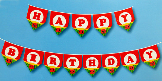 Cocomelon Birthday Red Banner