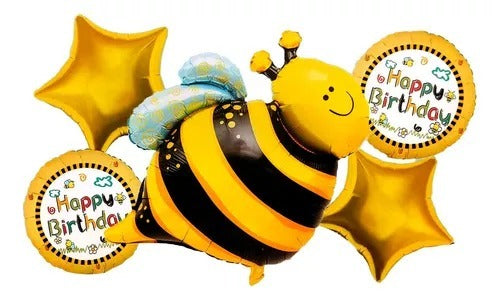 Honeybee Theme Foil Balloon Set of 5pcs