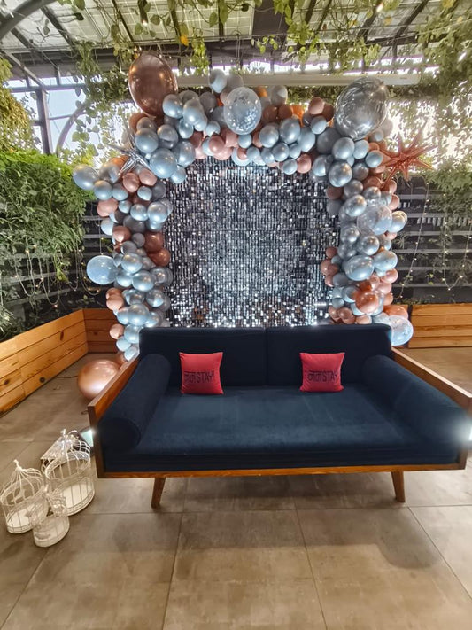 Silver Backdrop Balloon Decoration (2)