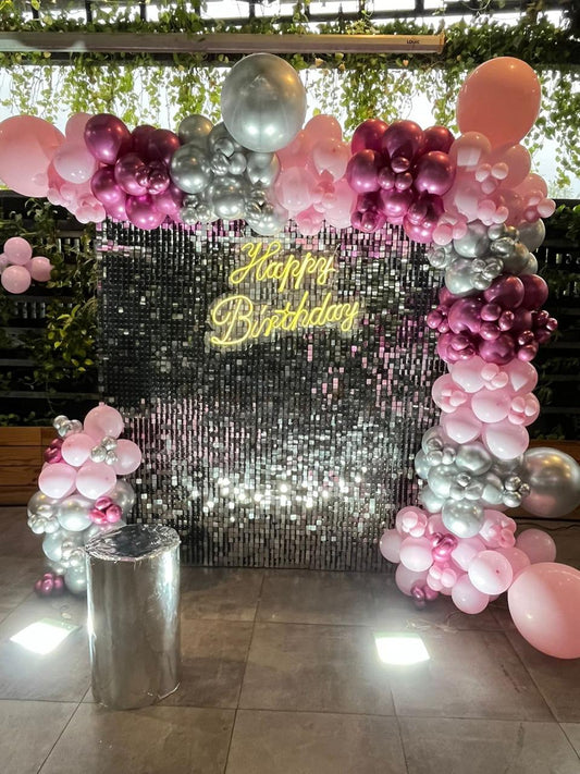 Silver Backdrop Birthday Decoration(1)