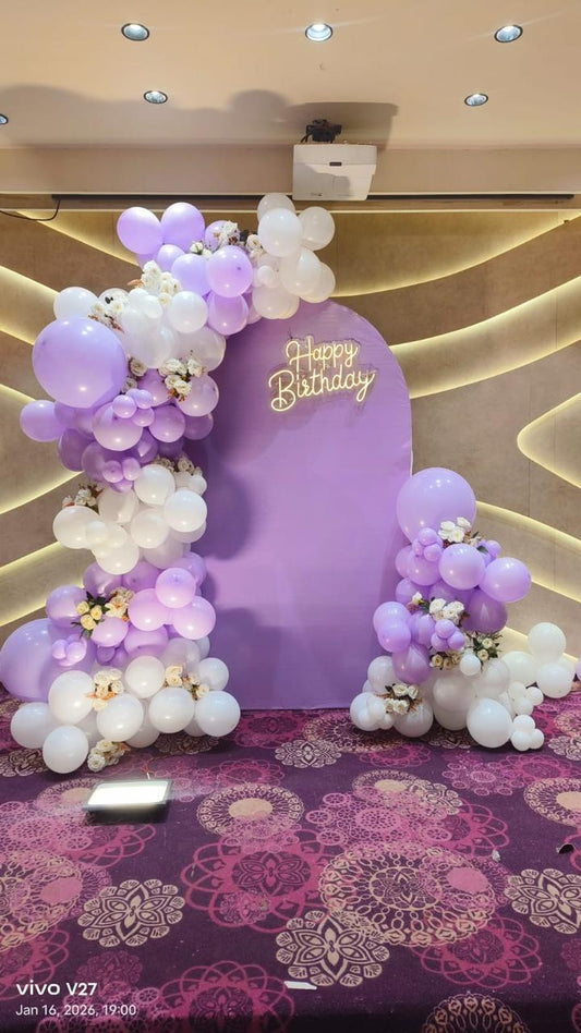 Purple Balloon Birthday Decor