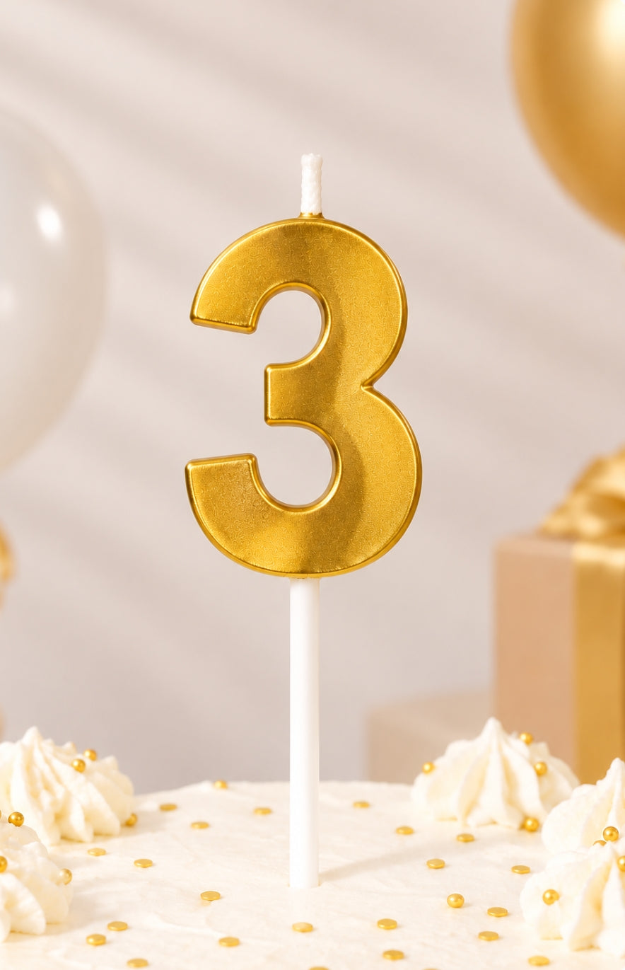 3 No. Gold Candle