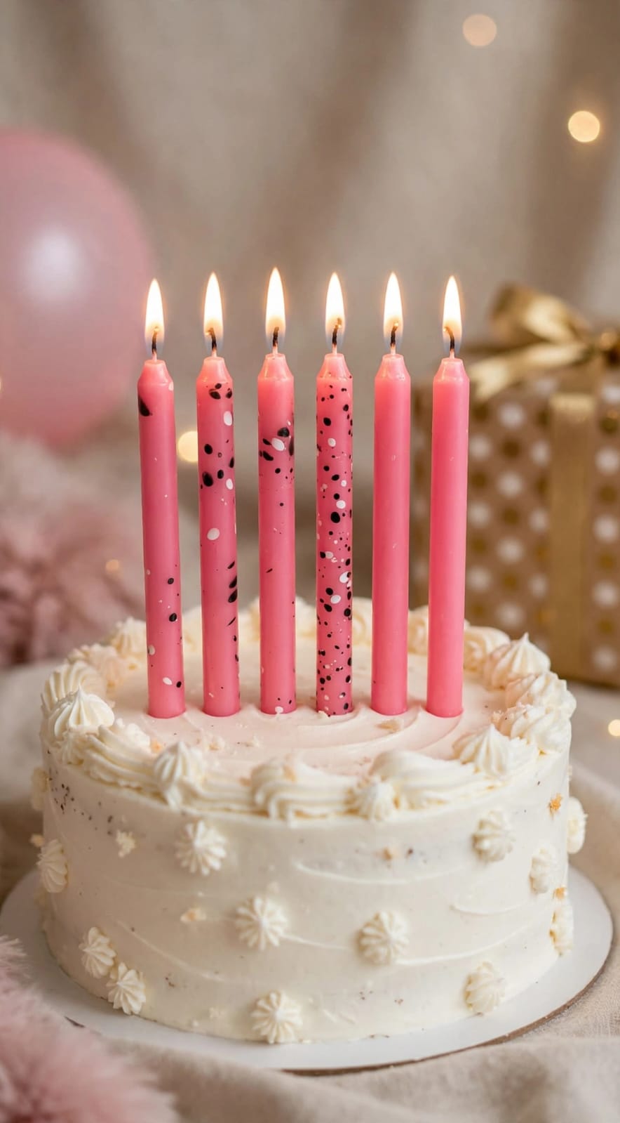 Dark Peach Candles Set of 6pcs