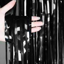 Chrome Black Foil Curtain