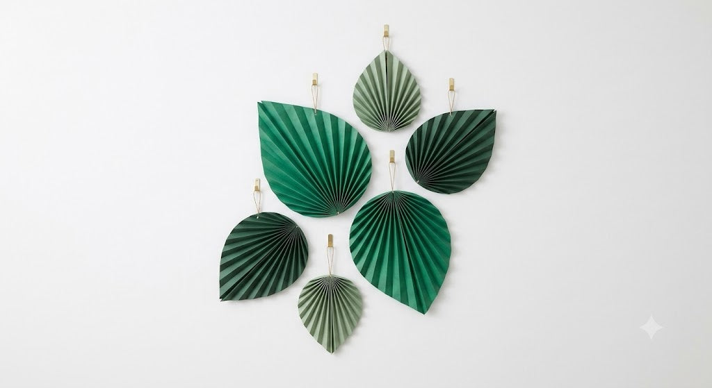 Green Leaves Wall Paper Decor