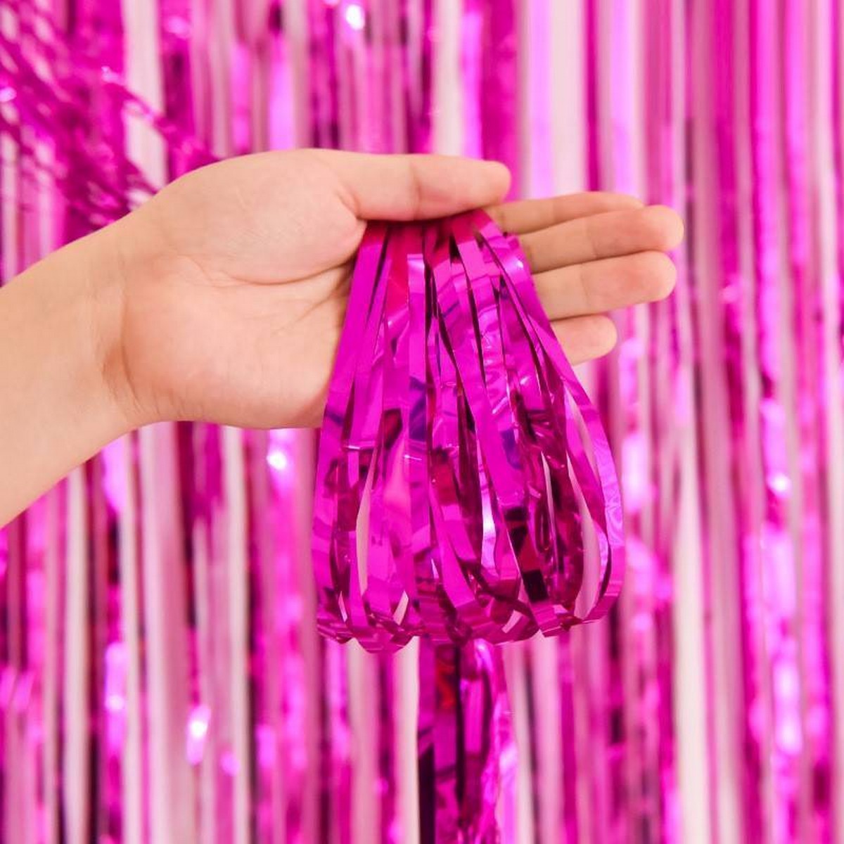 Dark Pink Chrome Curtains