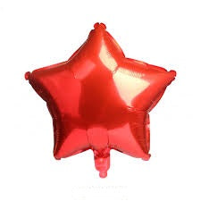 Red Star Shape Foil Balloon Set of 2pcs