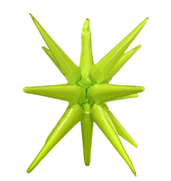 Starburst Neon Green Foil Balloon