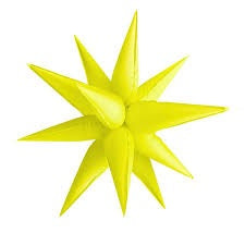 Starburst Neon Yellow Foil Balloon