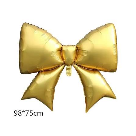 Golden Large Bow Foil Balloon
