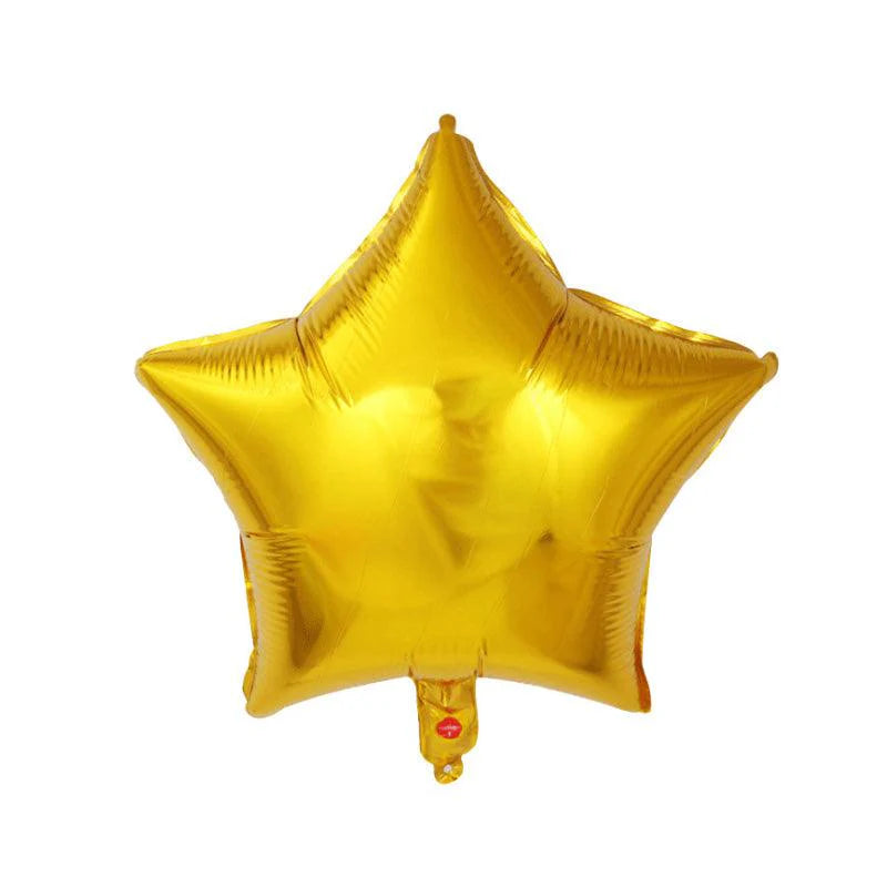 Gold Star Shape Foil Balloon Set of 2pcs