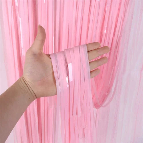 Pastel Pink Foil CUrtain