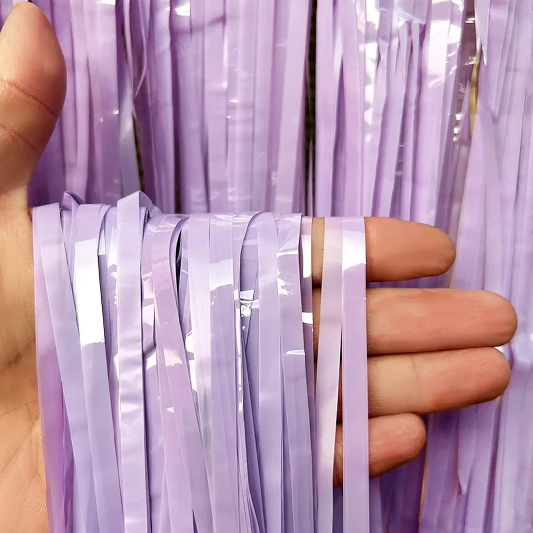 Pastel Purple Foil Curtain