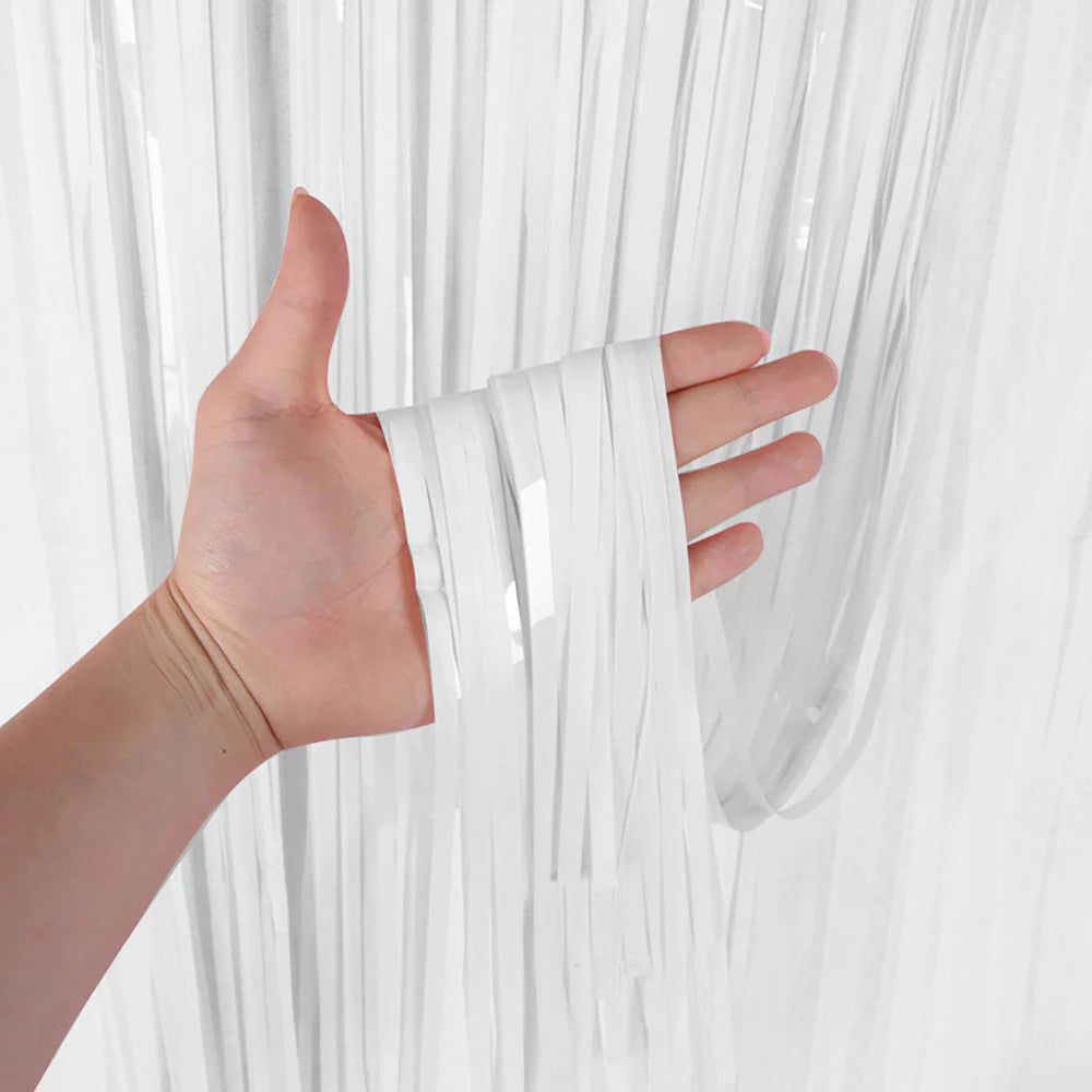 Pastel White Foil Curtain