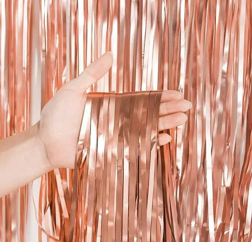 Rosegold Chrome Foil Curtain