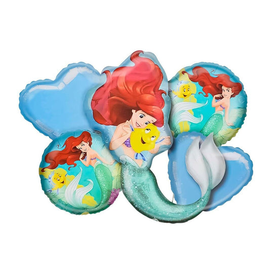 Mermaid Theme Foil Balloons Set of 5pcs
