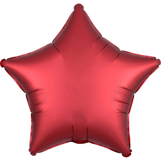 Matt Metallic Red Star Shape Foil Balloon